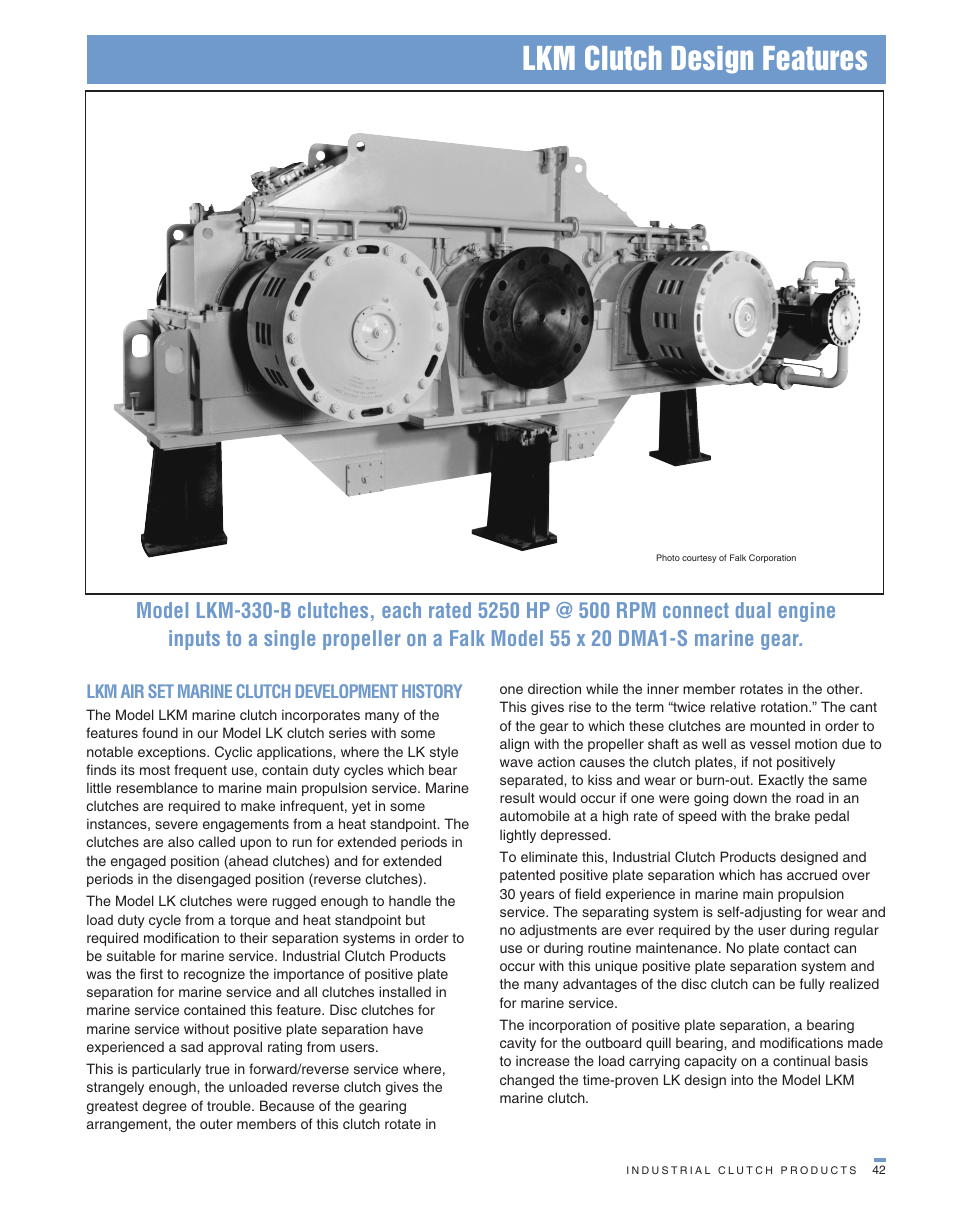 Lkm clutch design features | Wichita Clutch LKM Clutch User Manual | Page 3 / 6