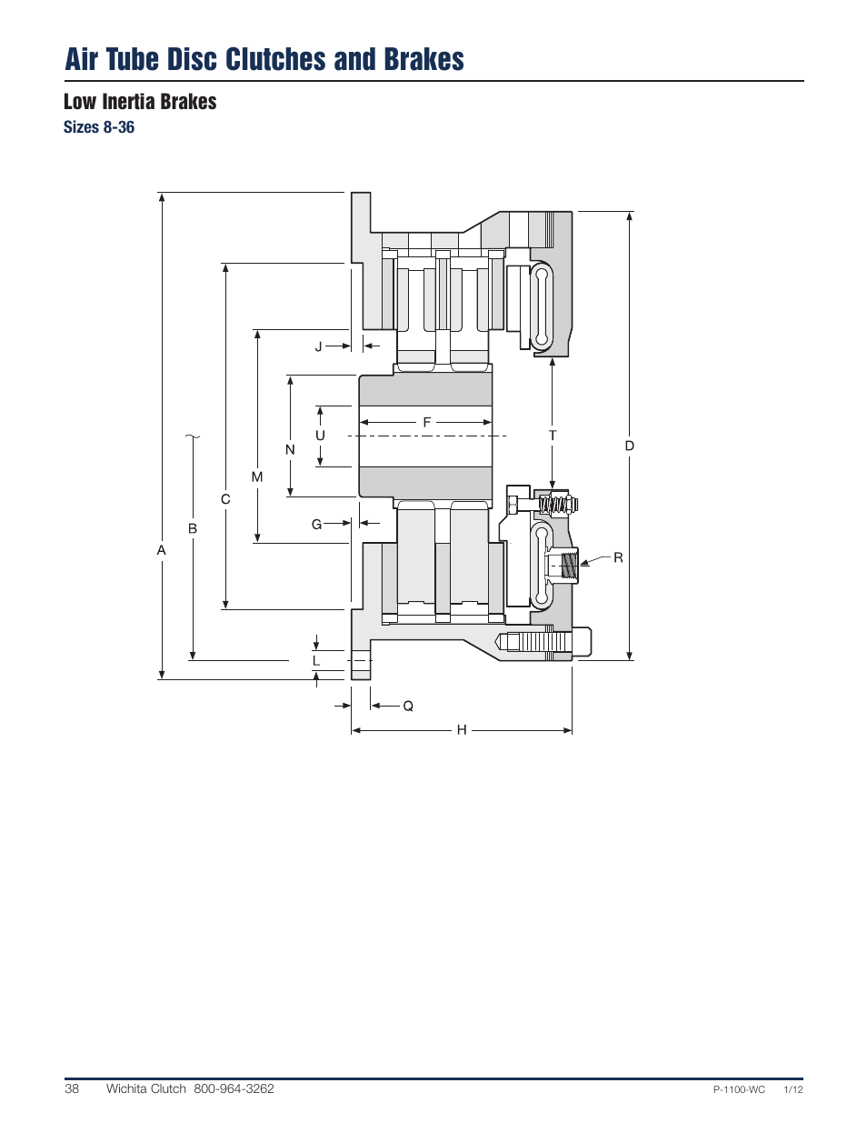 Air tube disc clutches and brakes | Wichita Clutch Low Inertia (LI) Clutch User Manual | Page 17 / 22