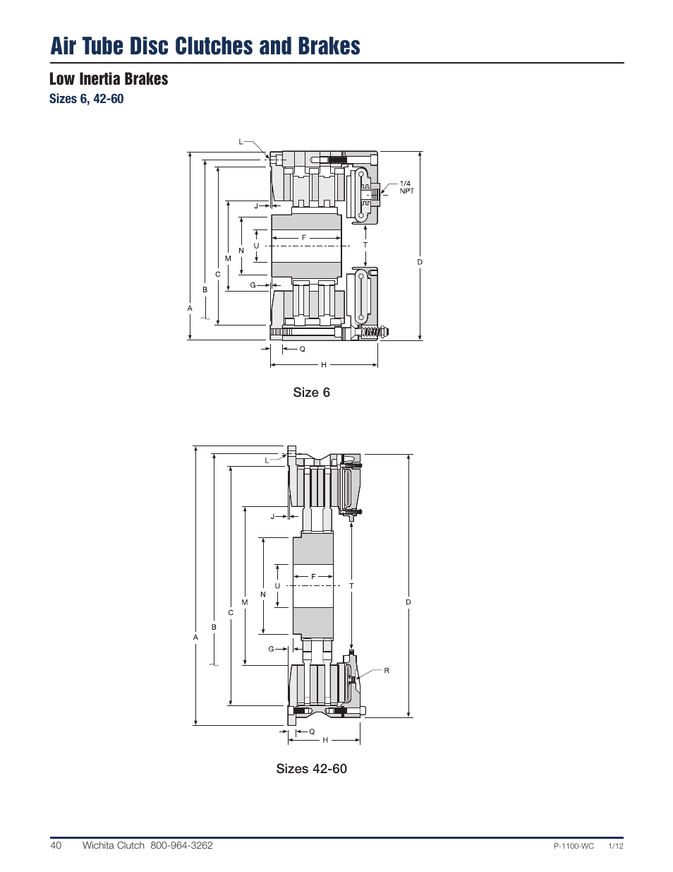 Air tube disc clutches and brakes | Wichita Clutch Low Inertia (LI) Clutch User Manual | Page 19 / 22