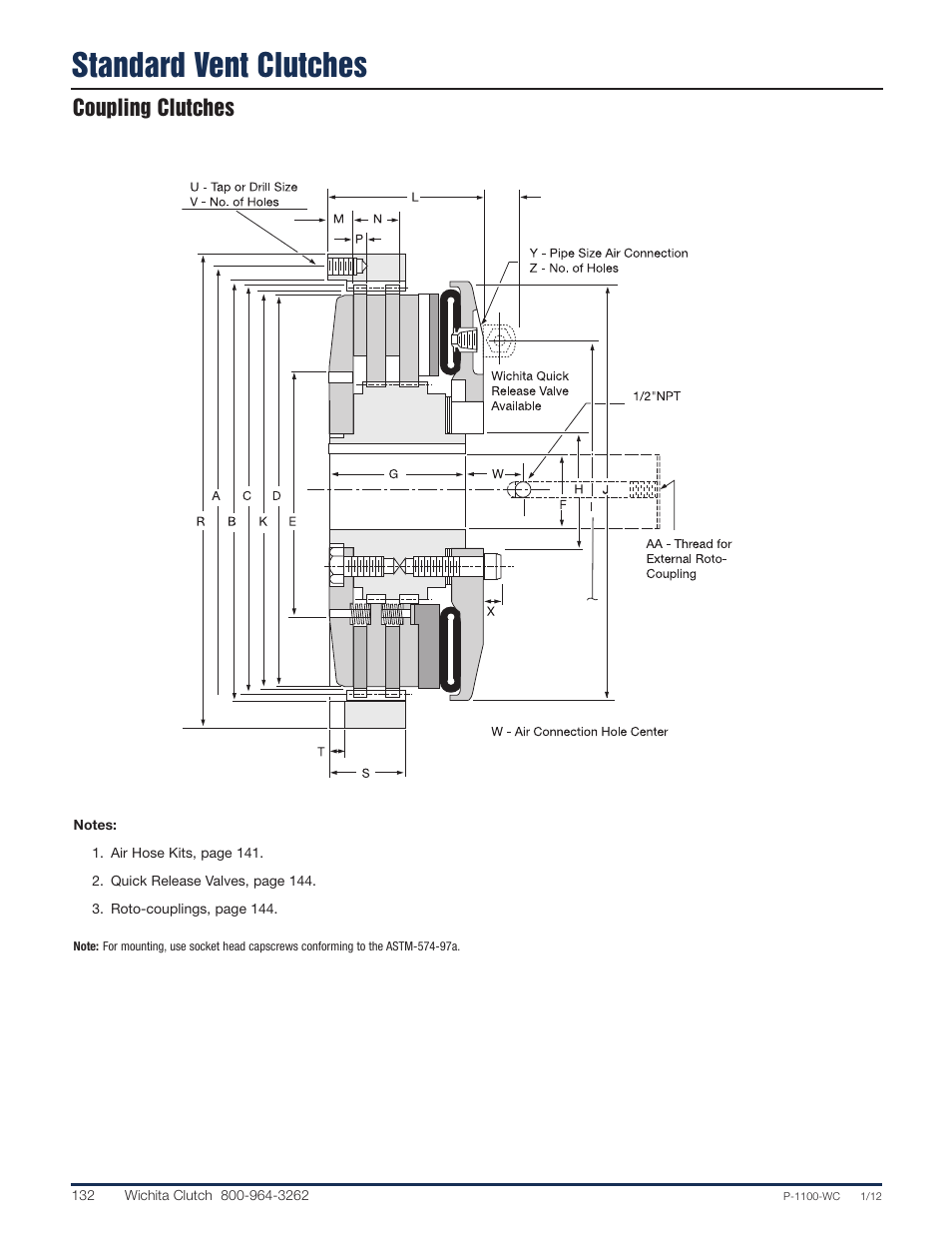 Standard vent clutches, Coupling clutches | Wichita Clutch SV - Standard Ventilated Clutch User Manual | Page 11 / 14