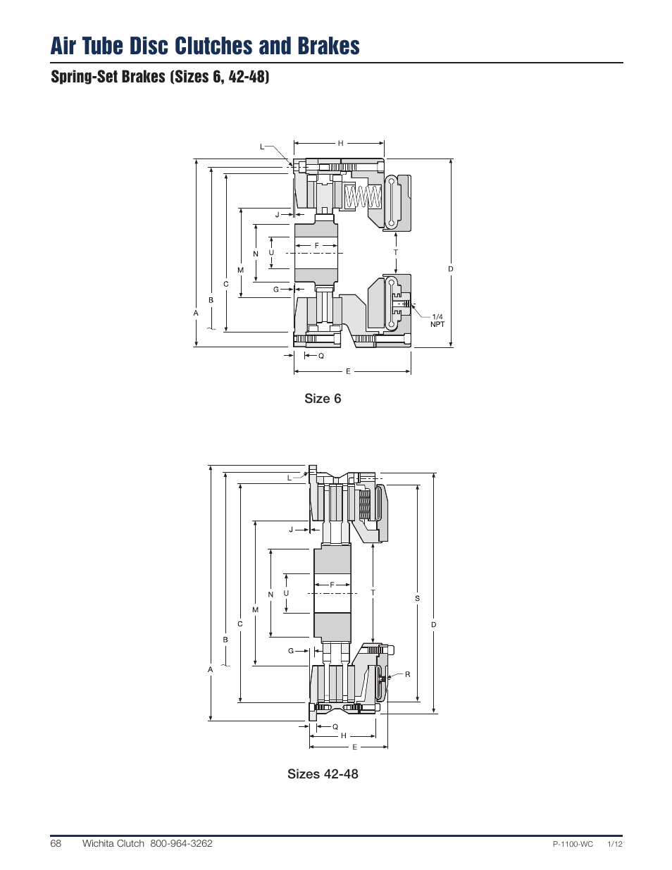 Air tube disc clutches and brakes | Wichita Clutch LKB Brake User Manual | Page 11 / 12