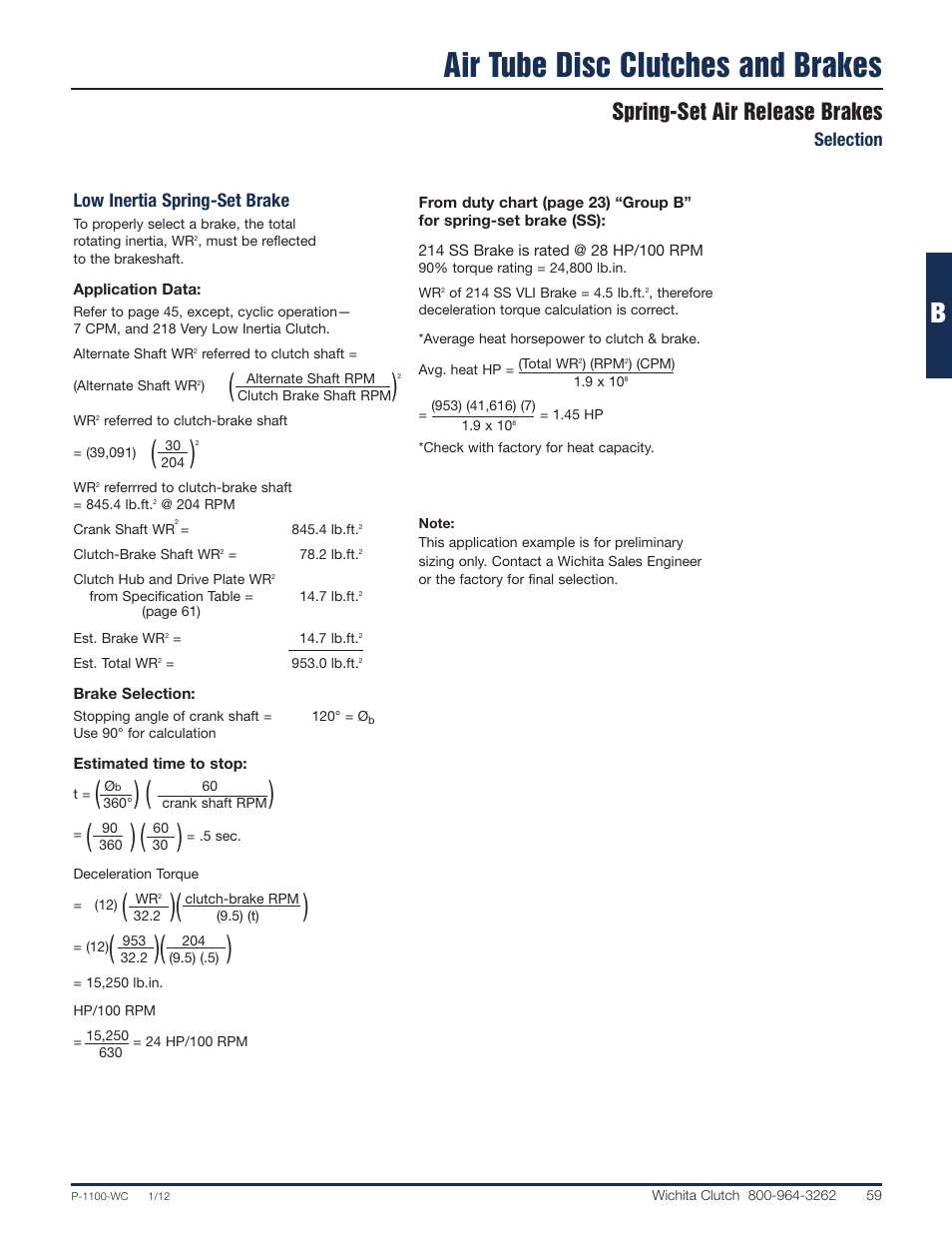 Air tube disc clutches and brakes, Spring-set air release brakes | Wichita Clutch LKB Brake User Manual | Page 2 / 12