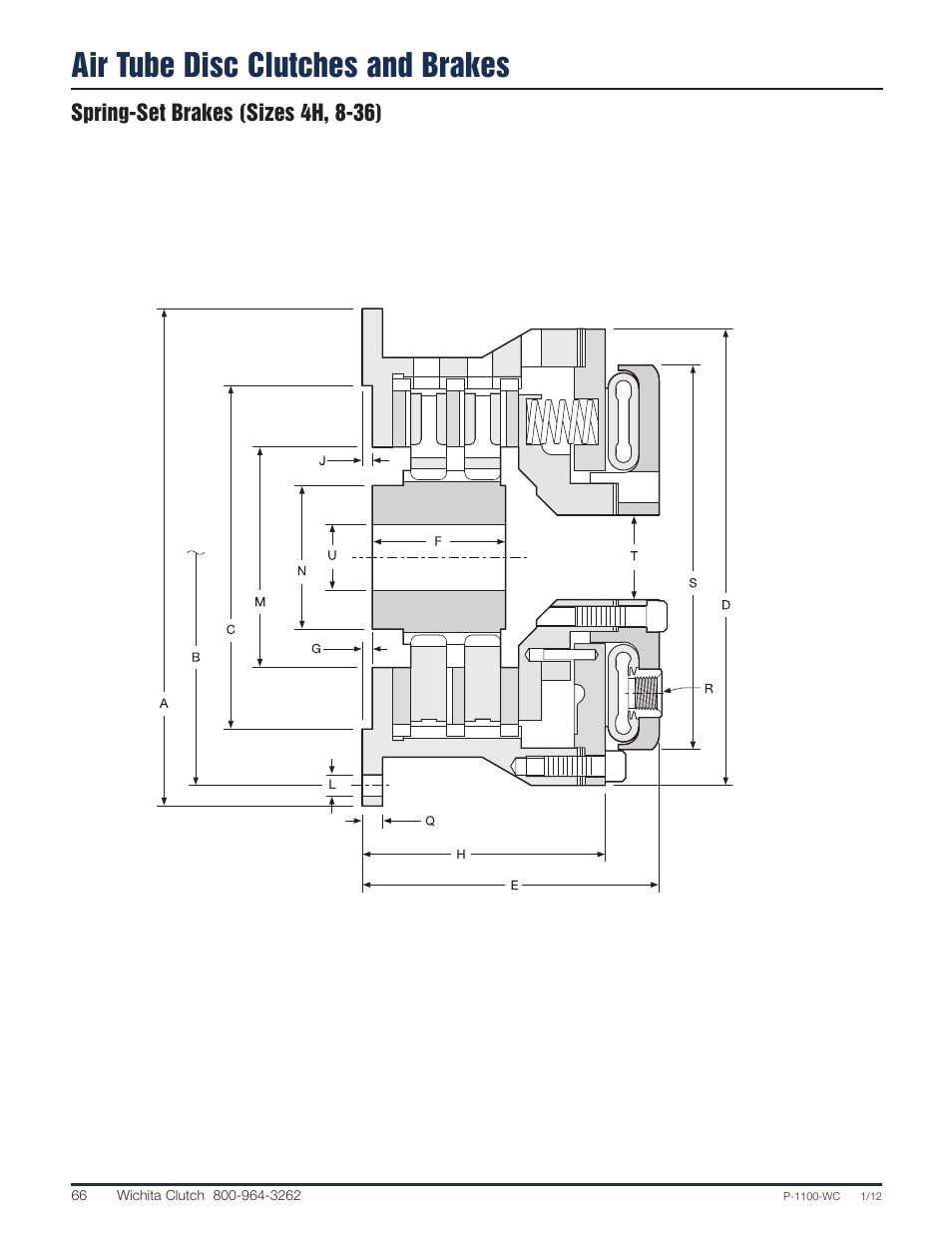 Air tube disc clutches and brakes | Wichita Clutch LI SSB - Low Inertia Spring Set Brake User Manual | Page 9 / 12