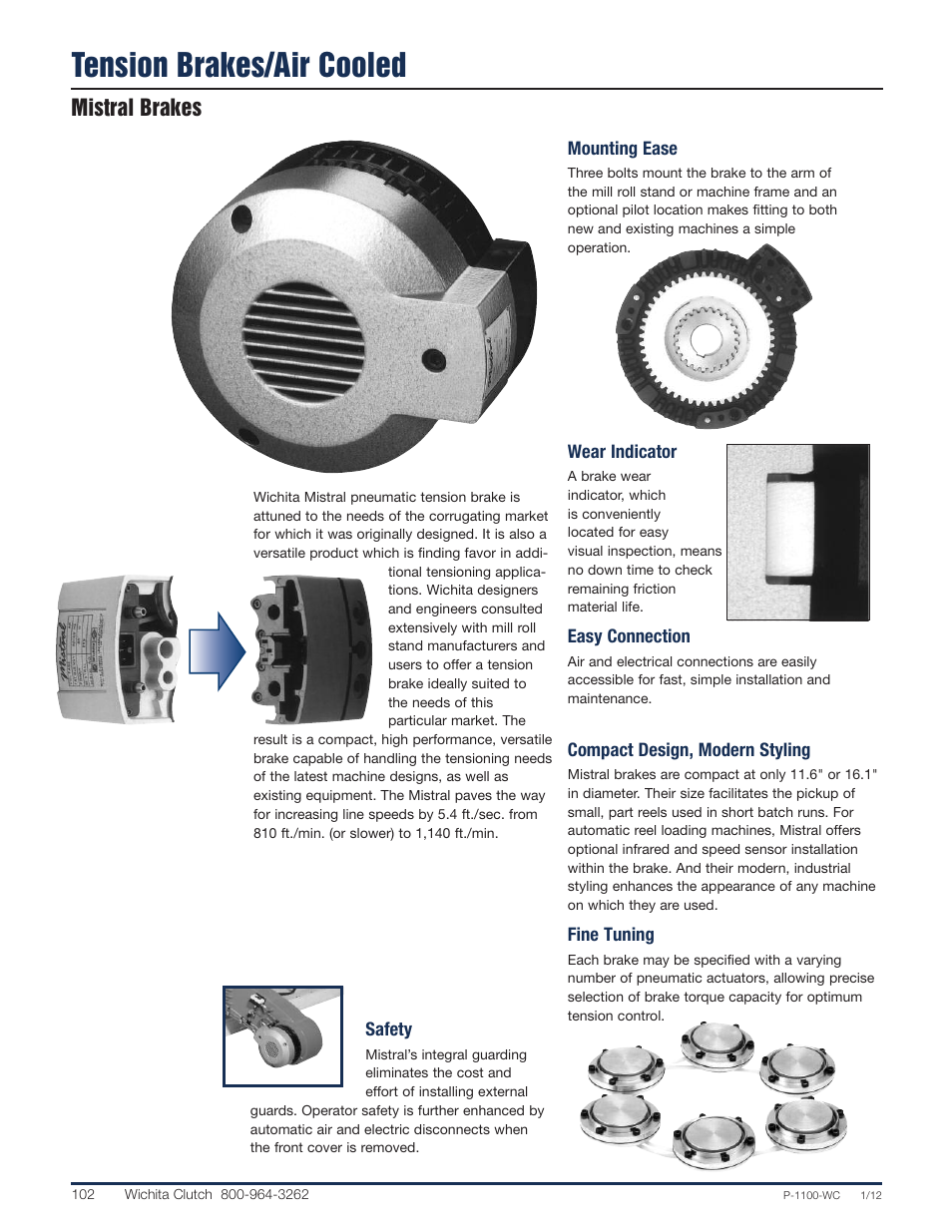 Wichita Clutch 'Mistral' Tension Brake User Manual | 4 pages