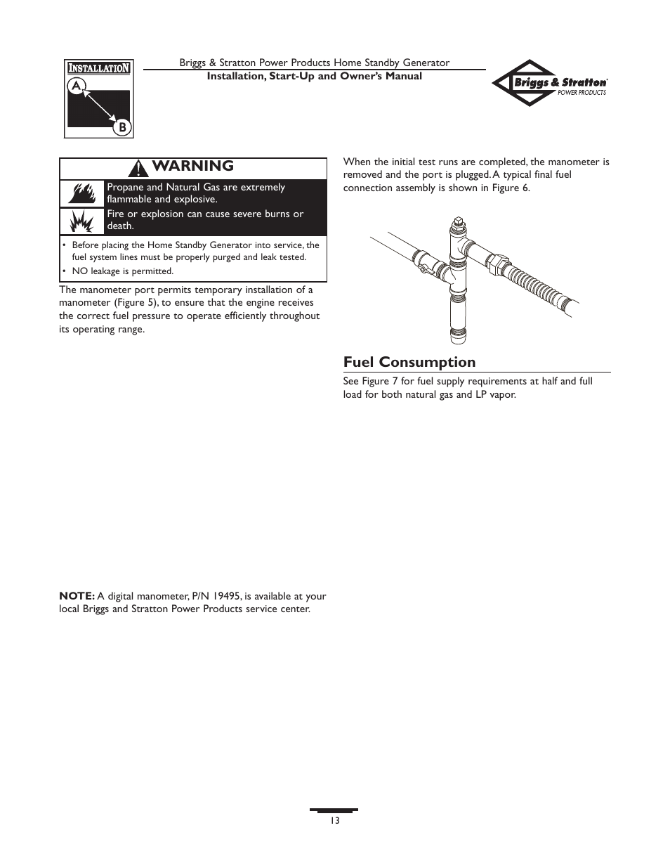 Control circuit connectio, The generato, Storage | Control circuit connection, The generator, Fuel consumption, Warning | Briggs & Stratton 01975-0 User Manual | Page 13 / 80