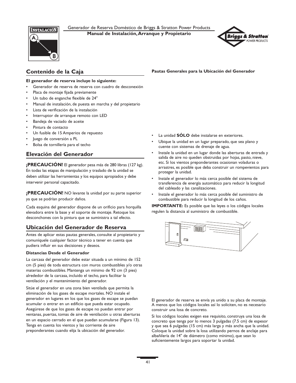 Briggs & Stratton 01975-0 User Manual | Page 41 / 80