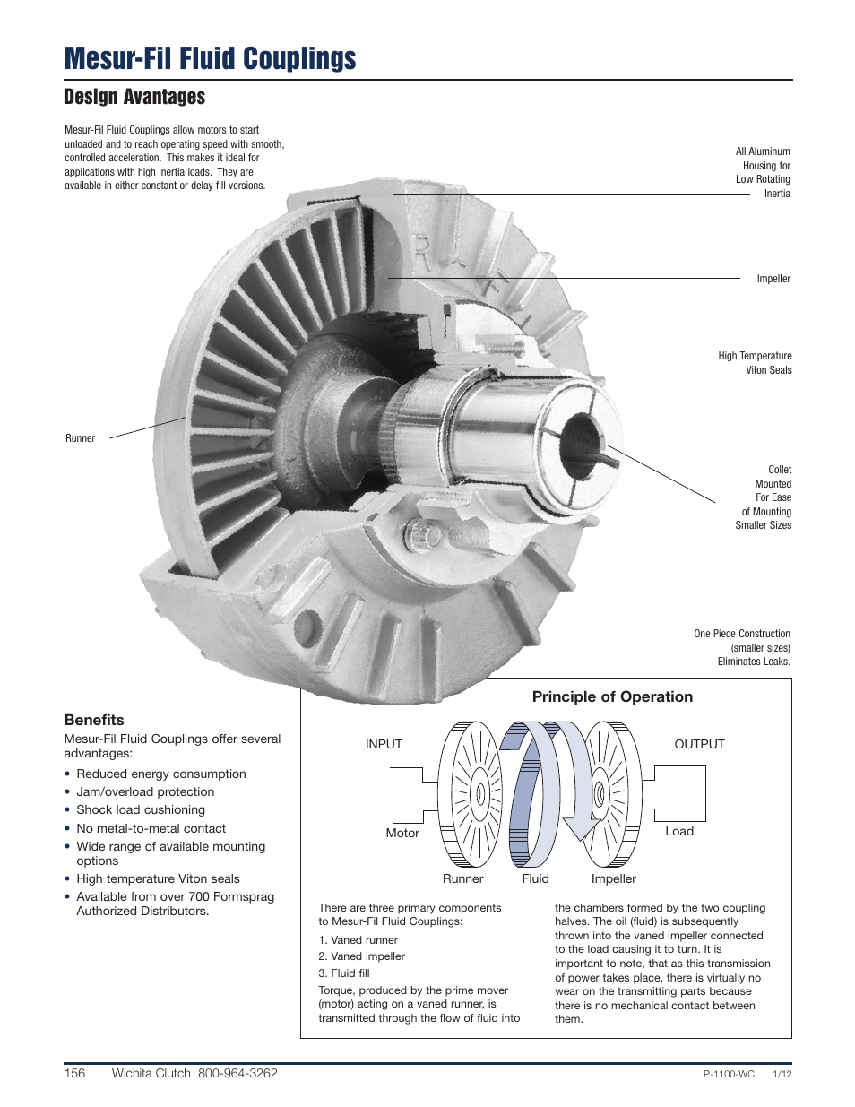 Mesur-fil fluid couplings, Design avantages | Wichita Clutch Fluid Coupling User Manual | Page 3 / 20