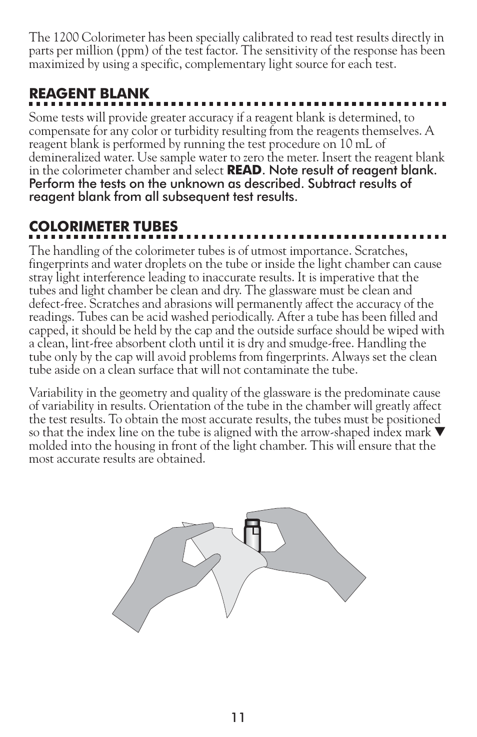 LaMotte 1200 Colorimeter User Manual | Page 11 / 84