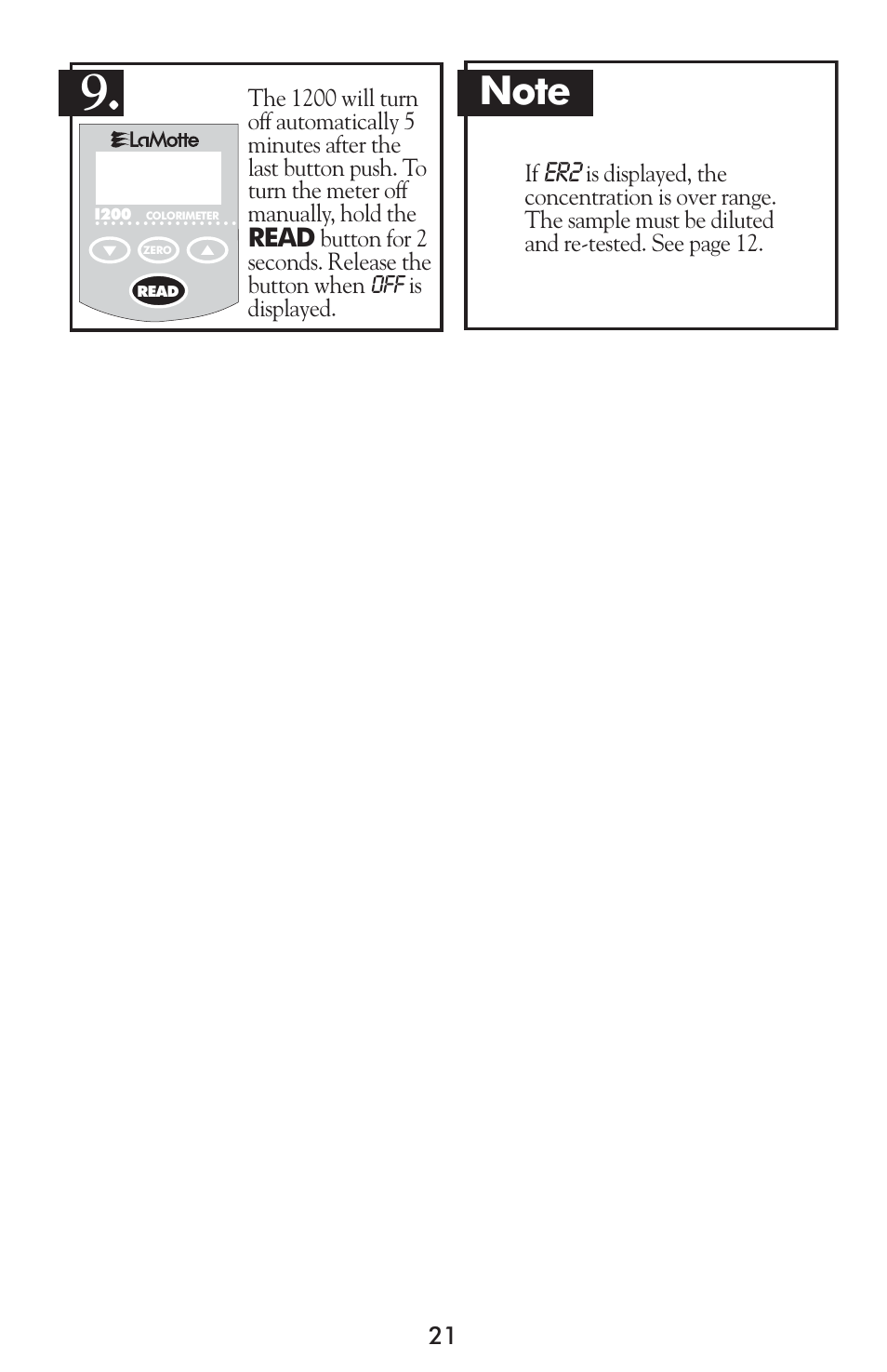 LaMotte 1200 Colorimeter User Manual | Page 21 / 84