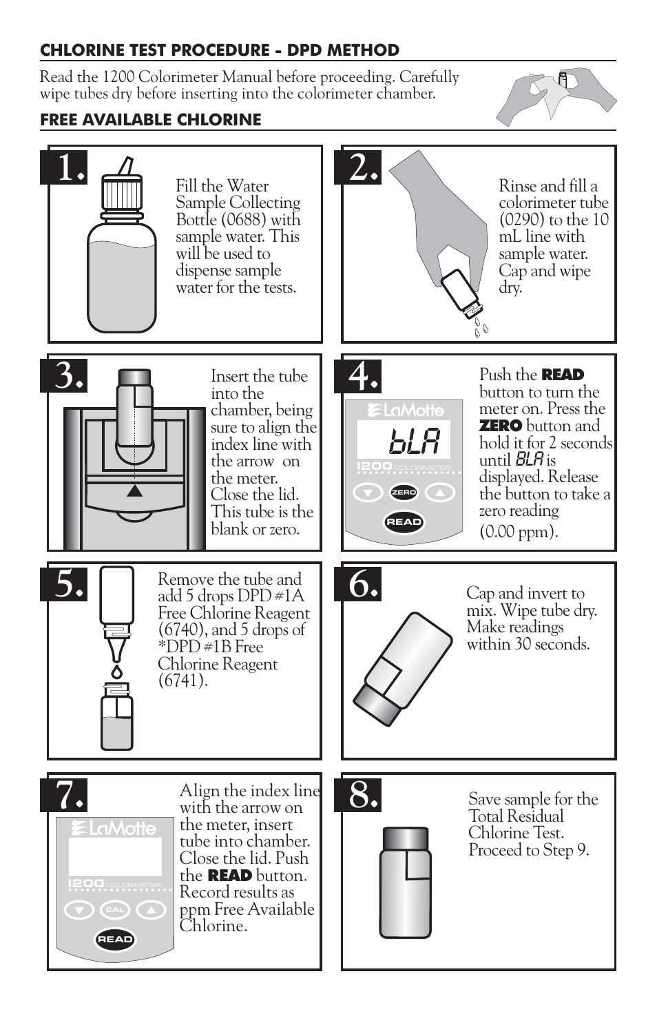 LaMotte 1200 Colorimeter User Manual | Page 34 / 84