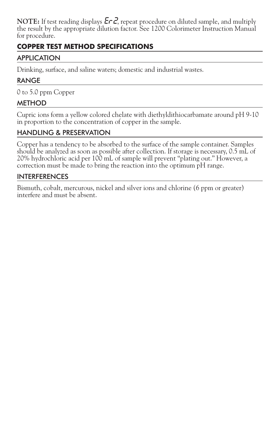 LaMotte 1200 Colorimeter User Manual | Page 47 / 84