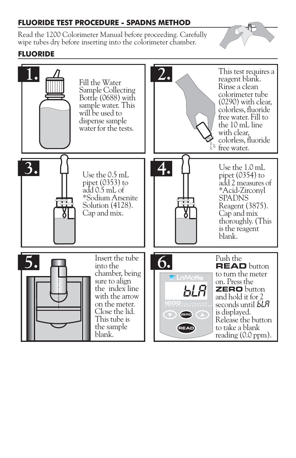 LaMotte 1200 Colorimeter User Manual | Page 50 / 84