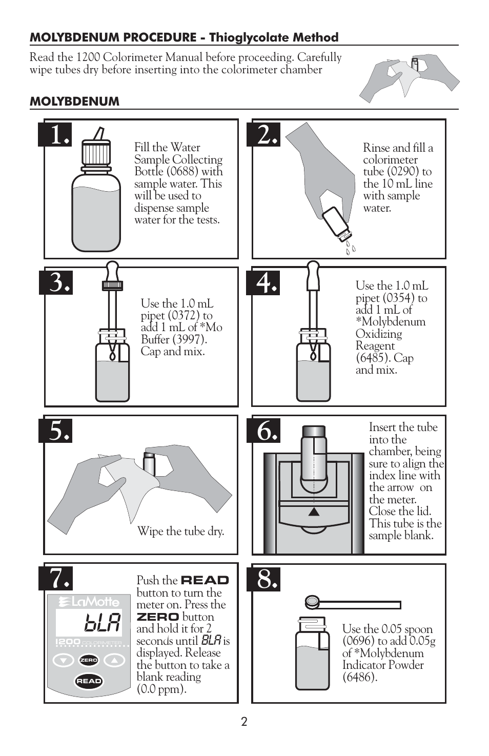 LaMotte 1200 Colorimeter User Manual | Page 54 / 84