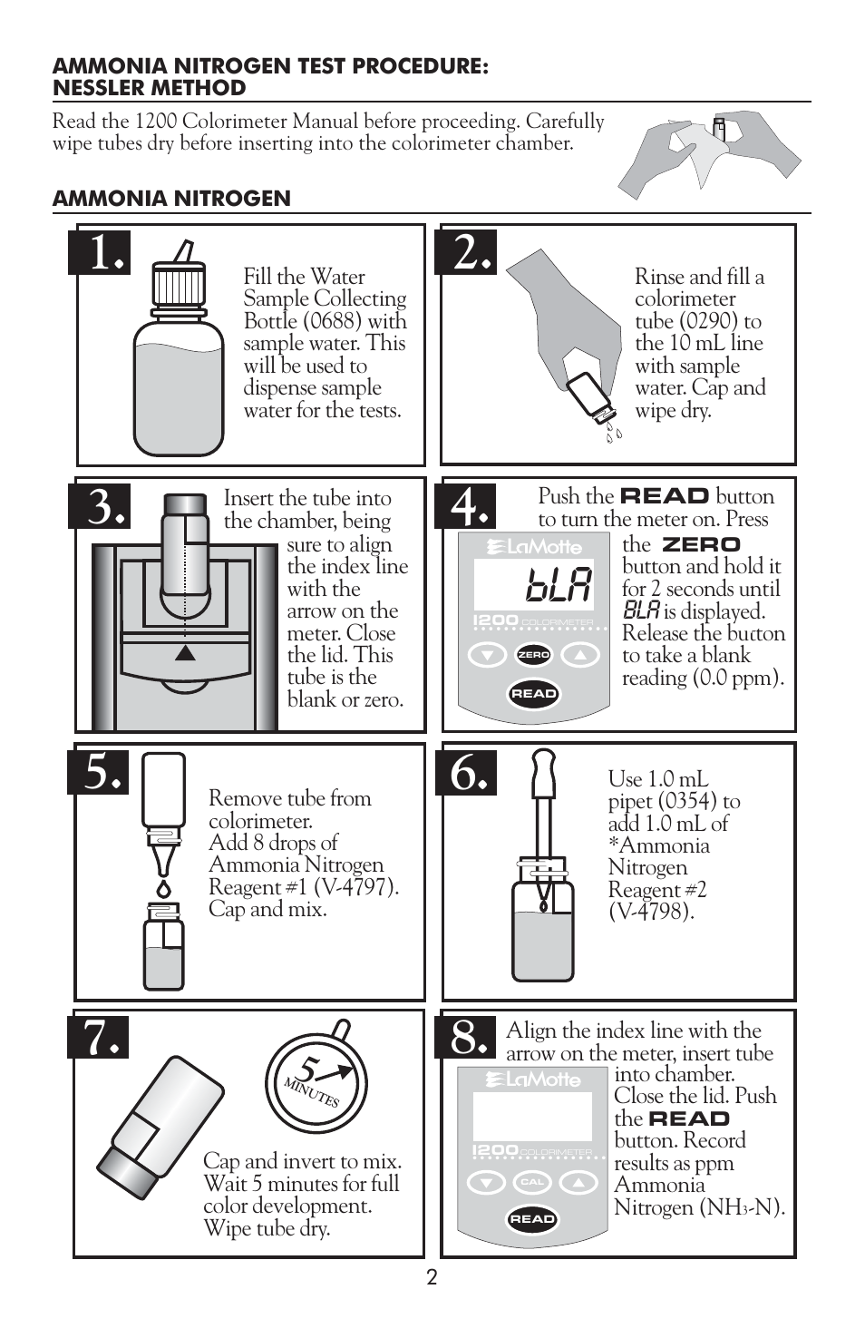 LaMotte 1200 Colorimeter User Manual | Page 70 / 84