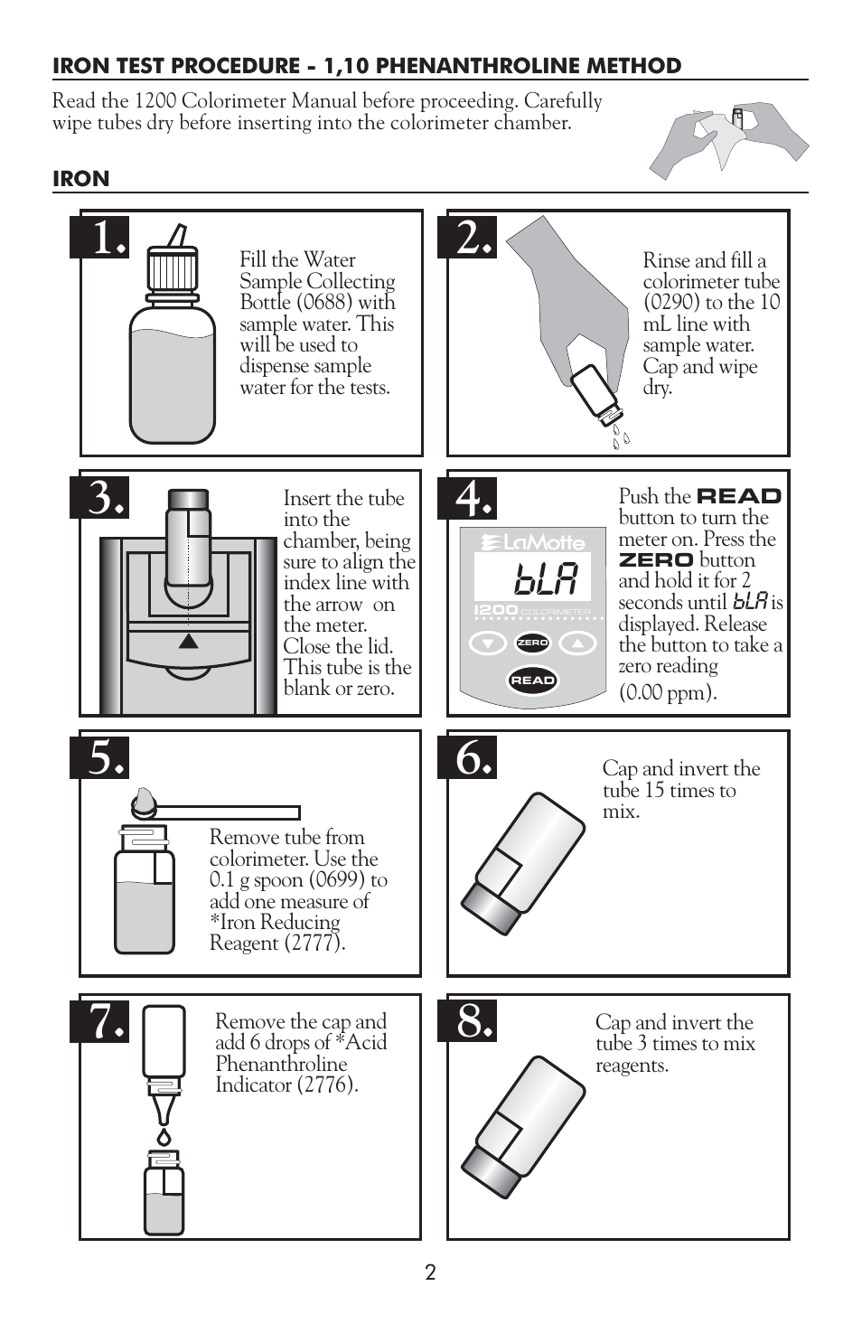 LaMotte 1200 Colorimeter User Manual | Page 74 / 84