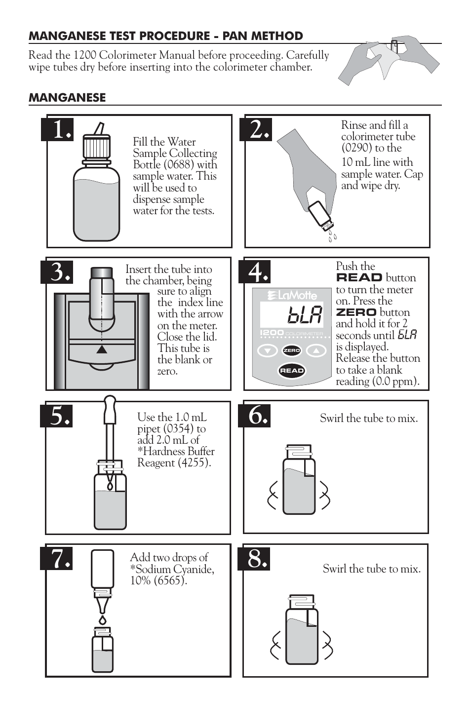 LaMotte 1200 Colorimeter User Manual | Page 78 / 84