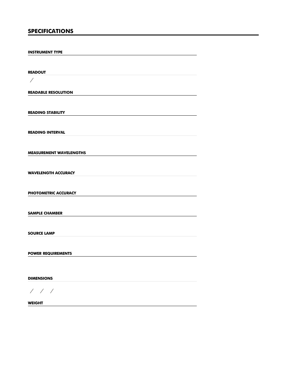 Specifications | LaMotte DC1600 Colorimeter User Manual | Page 3 / 90