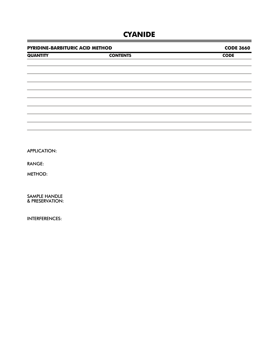 Cyanide | LaMotte DC1600 Colorimeter User Manual | Page 35 / 90