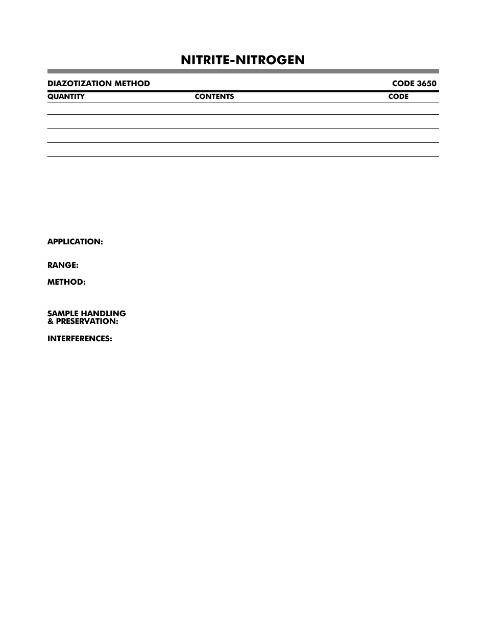 Nitrite-nitrogen | LaMotte DC1600 Colorimeter User Manual | Page 61 / 90