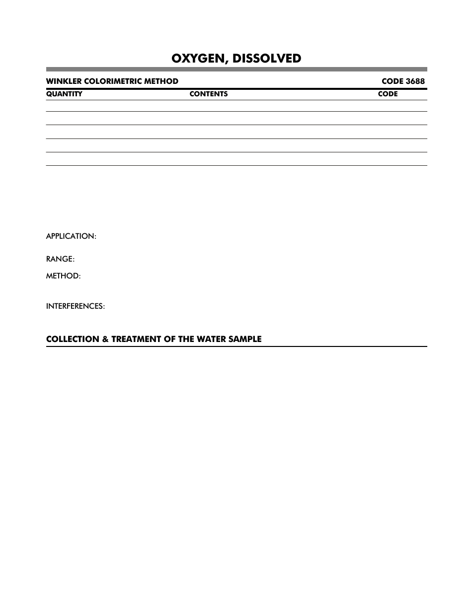 Oxygen, dissolved | LaMotte DC1600 Colorimeter User Manual | Page 63 / 90