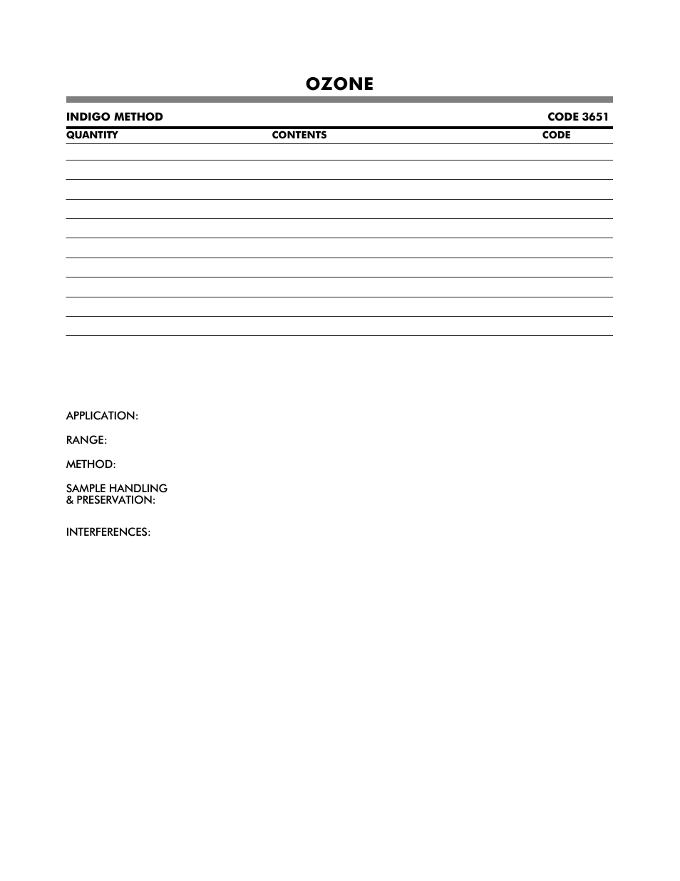 Ozone | LaMotte DC1600 Colorimeter User Manual | Page 65 / 90