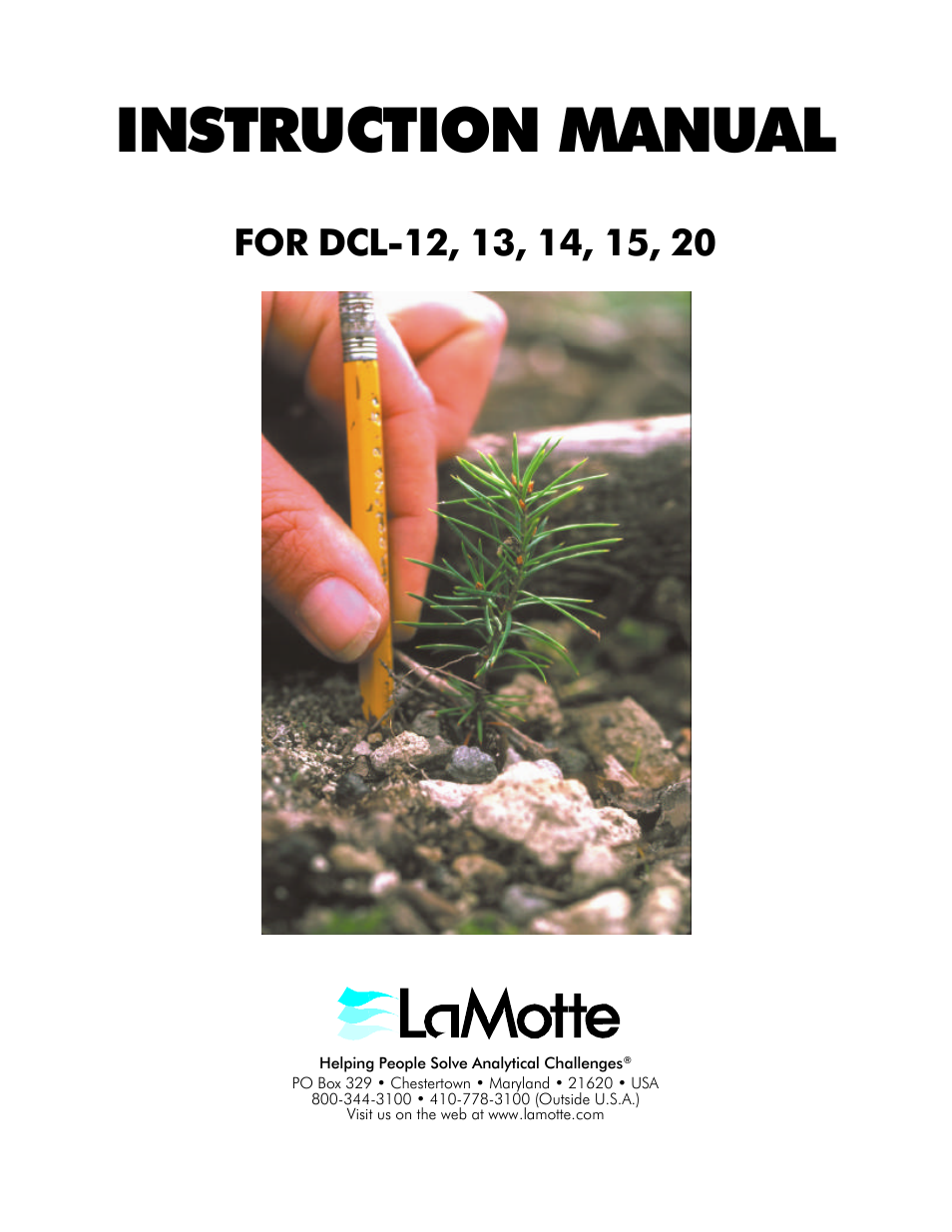 LaMotte DCL-20 Colorimeter User Manual | 30 pages