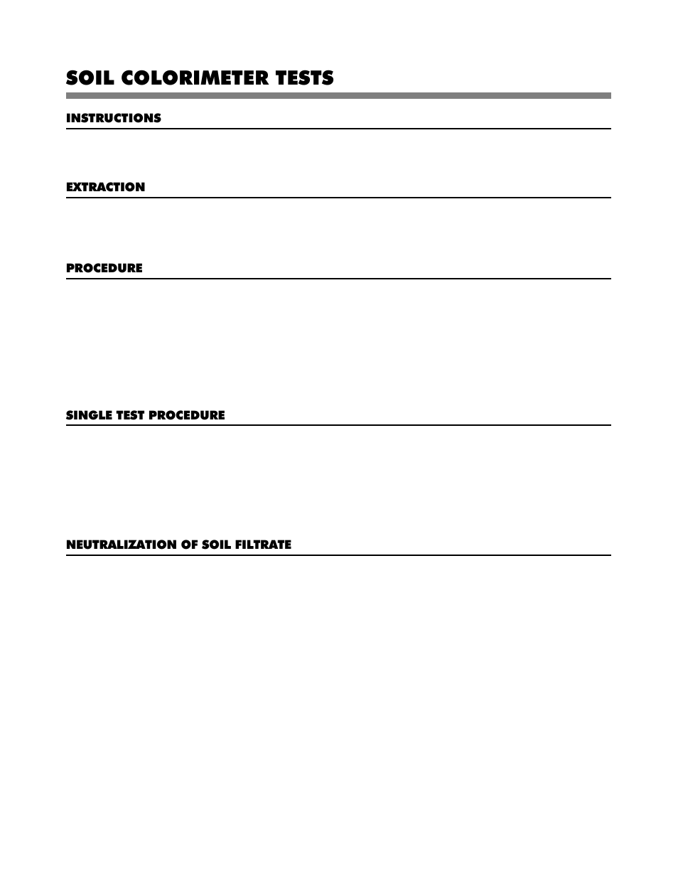 Soil colorimeter tests | LaMotte DCL-20 Colorimeter User Manual | Page 10 / 30