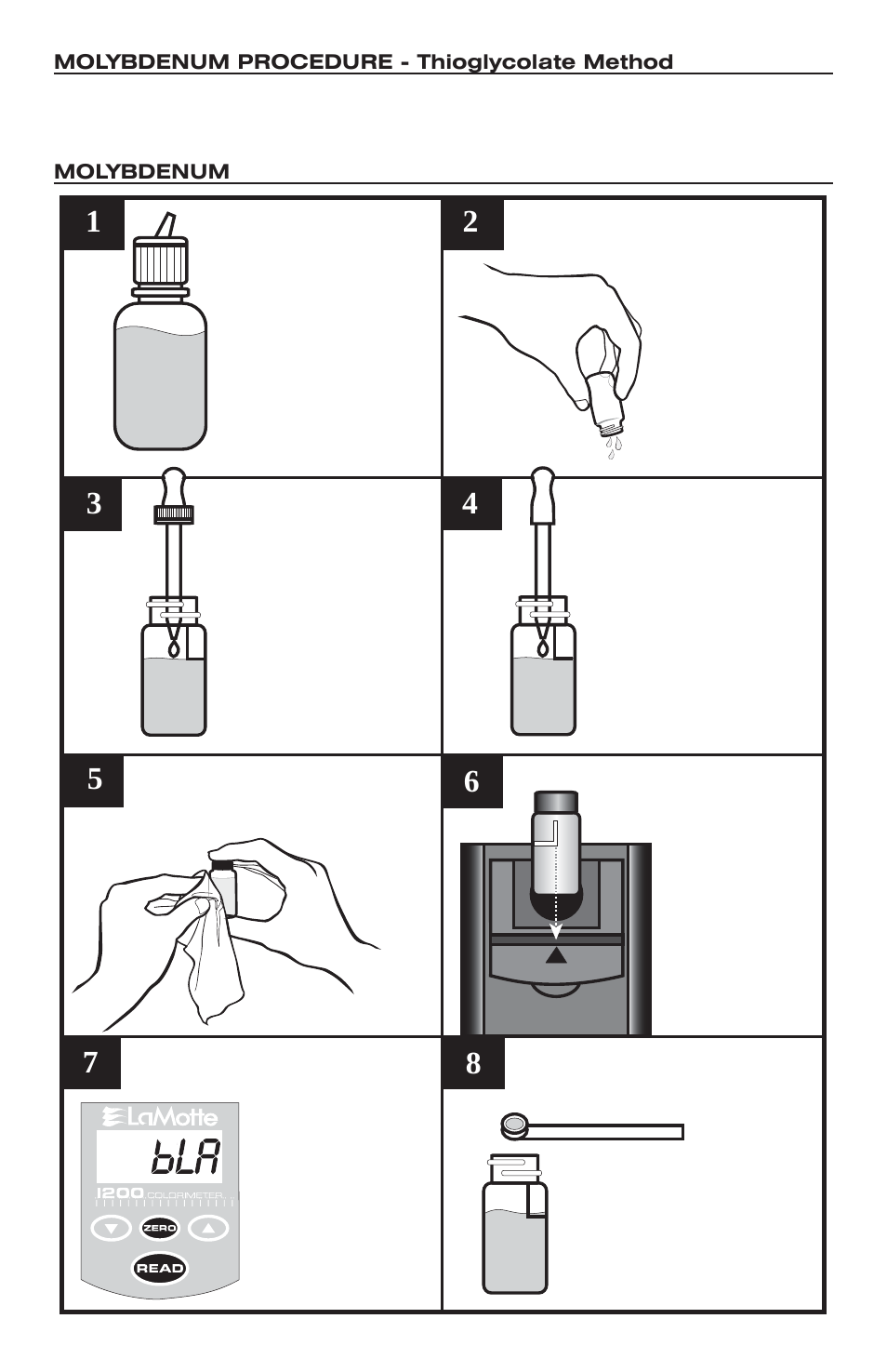 LaMotte MOLYBDENUM 1200 COLORIMETER User Manual | Page 2 / 4