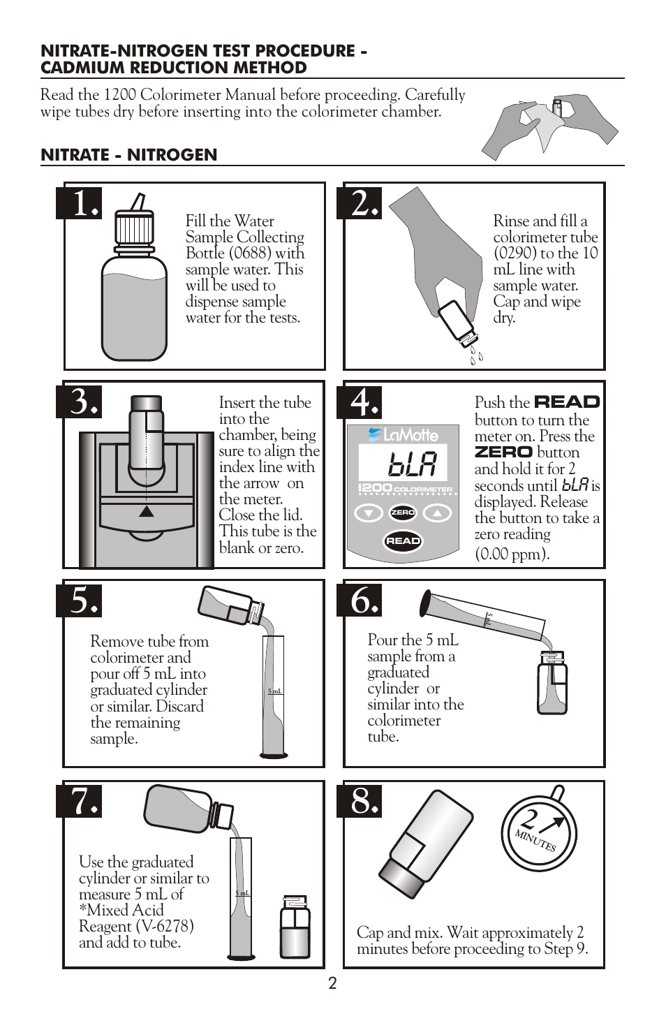 LaMotte 1200-NA COLORIMETER User Manual | Page 2 / 4