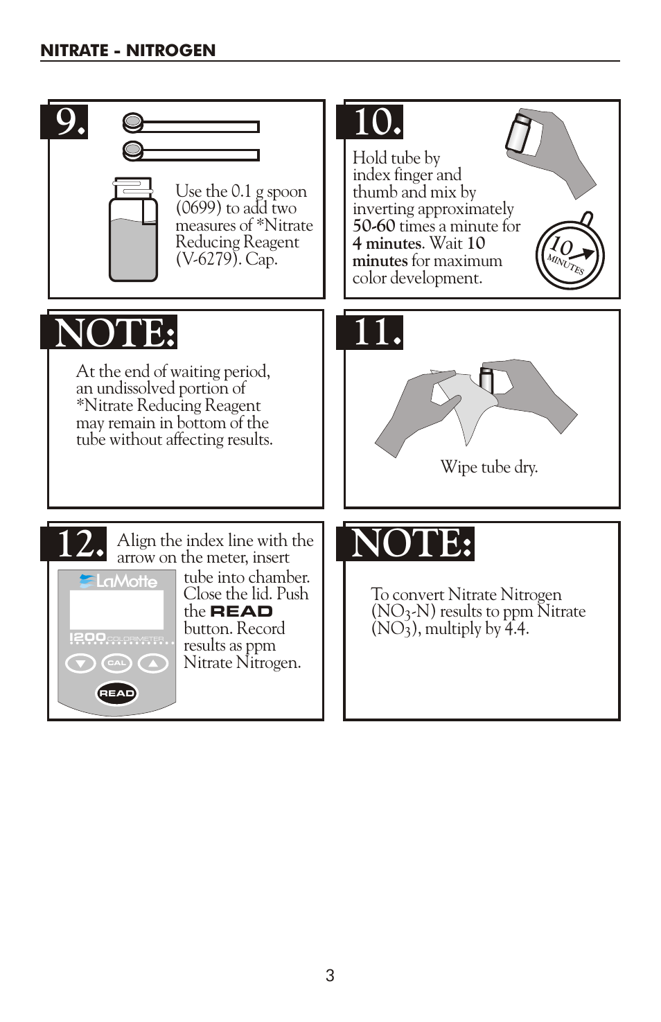 LaMotte 1200-NA COLORIMETER User Manual | Page 3 / 4