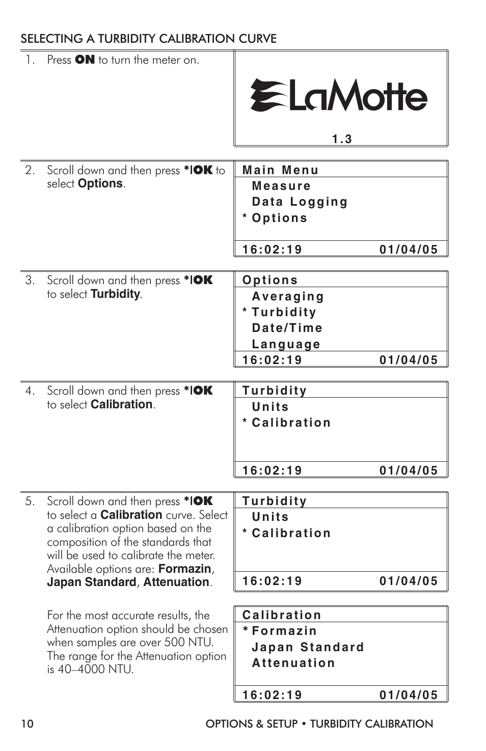 LaMotte 2020i Turbidimeter User Manual | Page 10 / 44