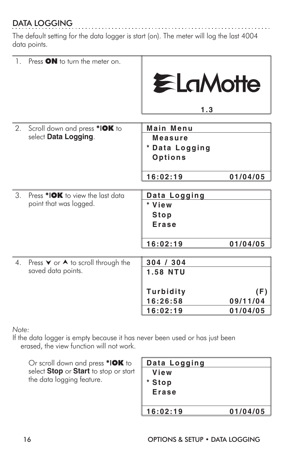 LaMotte 2020i Turbidimeter User Manual | Page 16 / 44