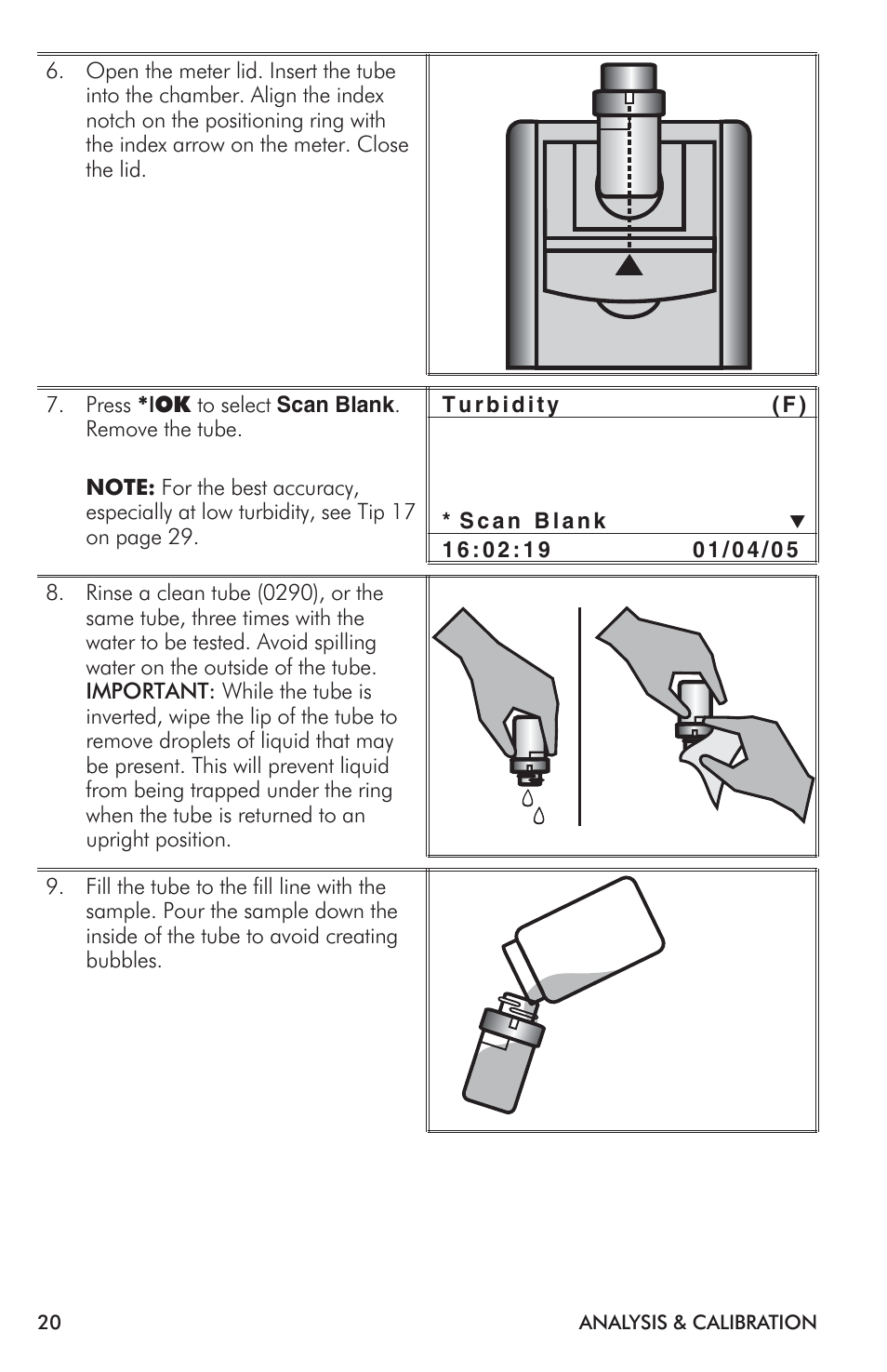 LaMotte 2020i Turbidimeter User Manual | Page 20 / 44