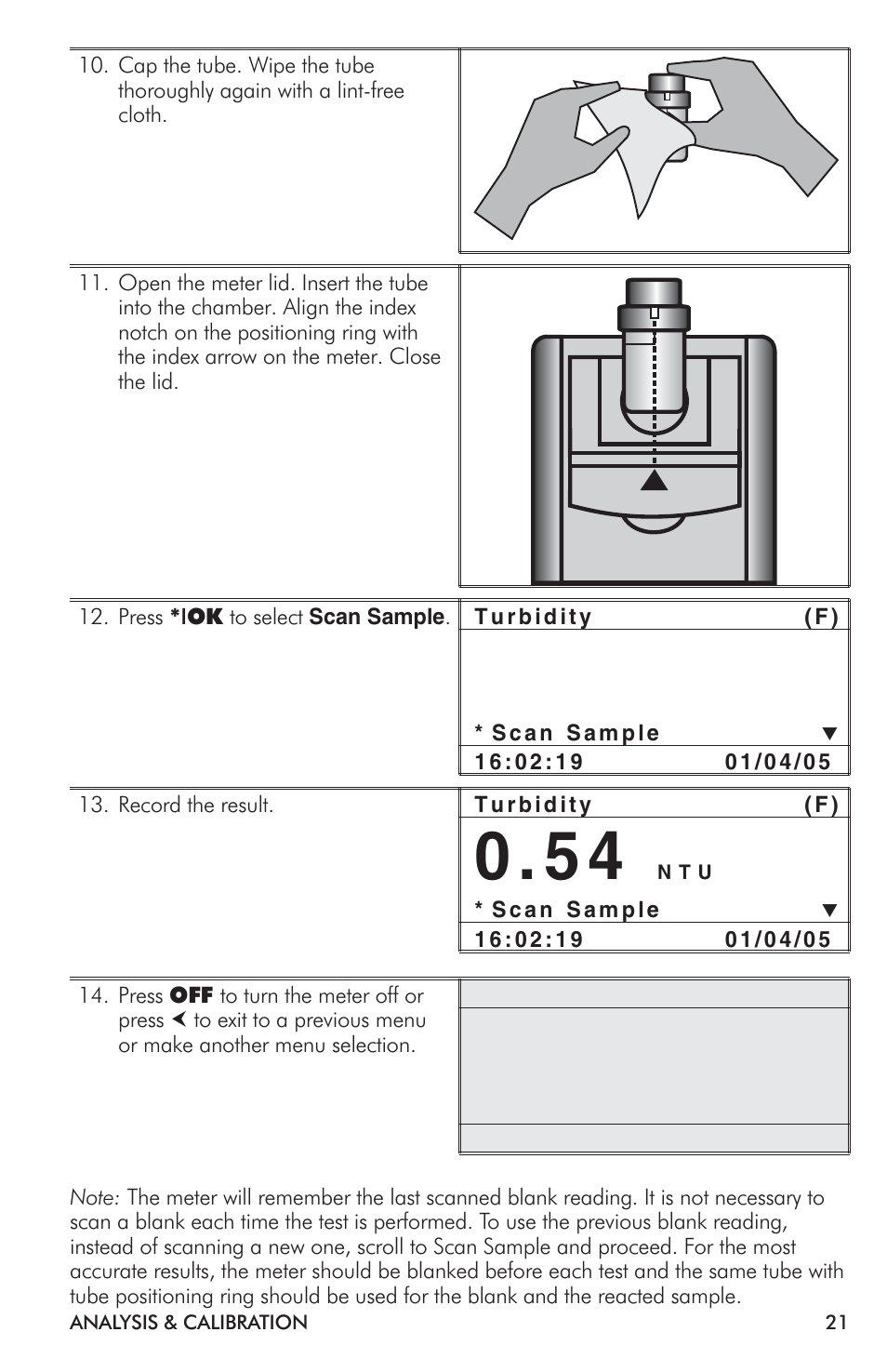 LaMotte 2020i Turbidimeter User Manual | Page 21 / 44