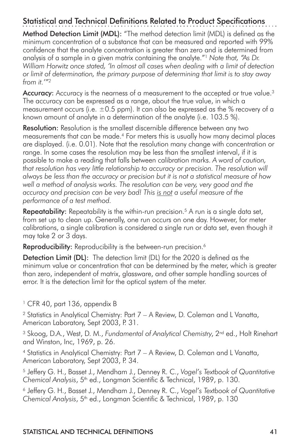 LaMotte 2020i Turbidimeter User Manual | Page 41 / 44