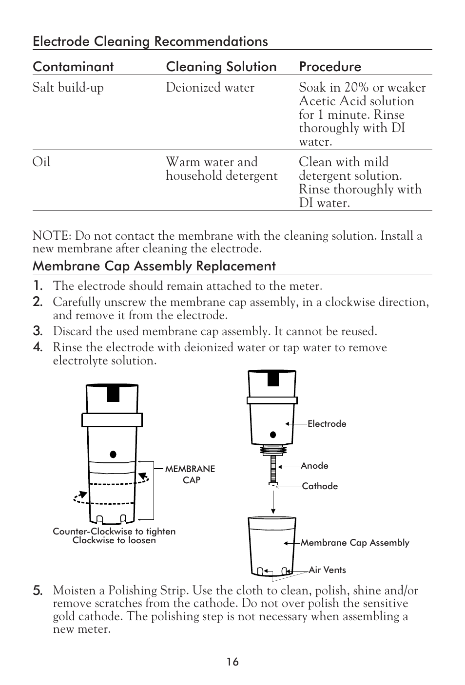 LaMotte Tracer Dissolved Oxygen Meter User Manual | Page 16 / 21