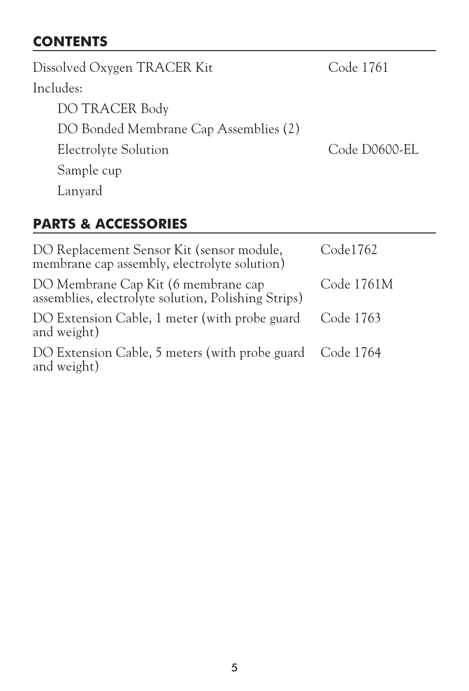 LaMotte Tracer Dissolved Oxygen Meter User Manual | Page 5 / 21