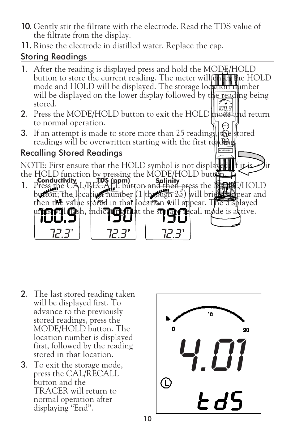 LaMotte Tracer SAL Meter User Manual | Page 10 / 20