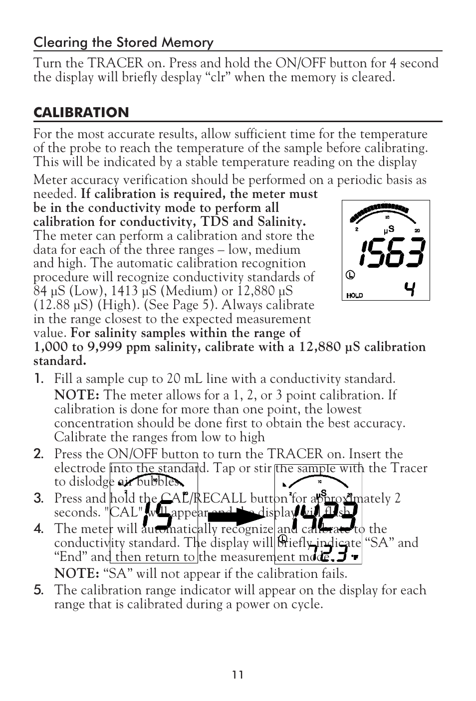 LaMotte Tracer SAL Meter User Manual | Page 11 / 20