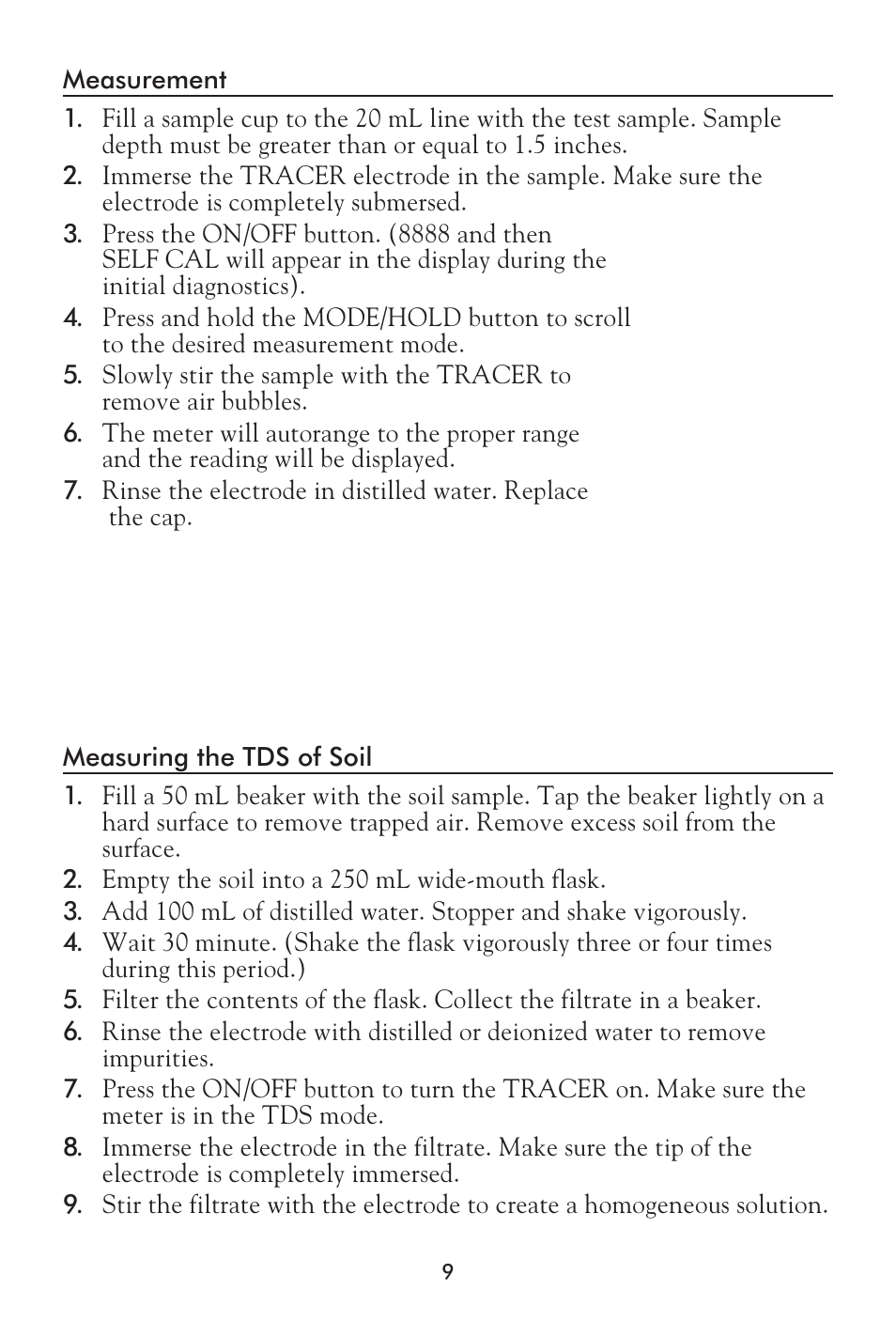 LaMotte Tracer SAL Meter User Manual | Page 9 / 20