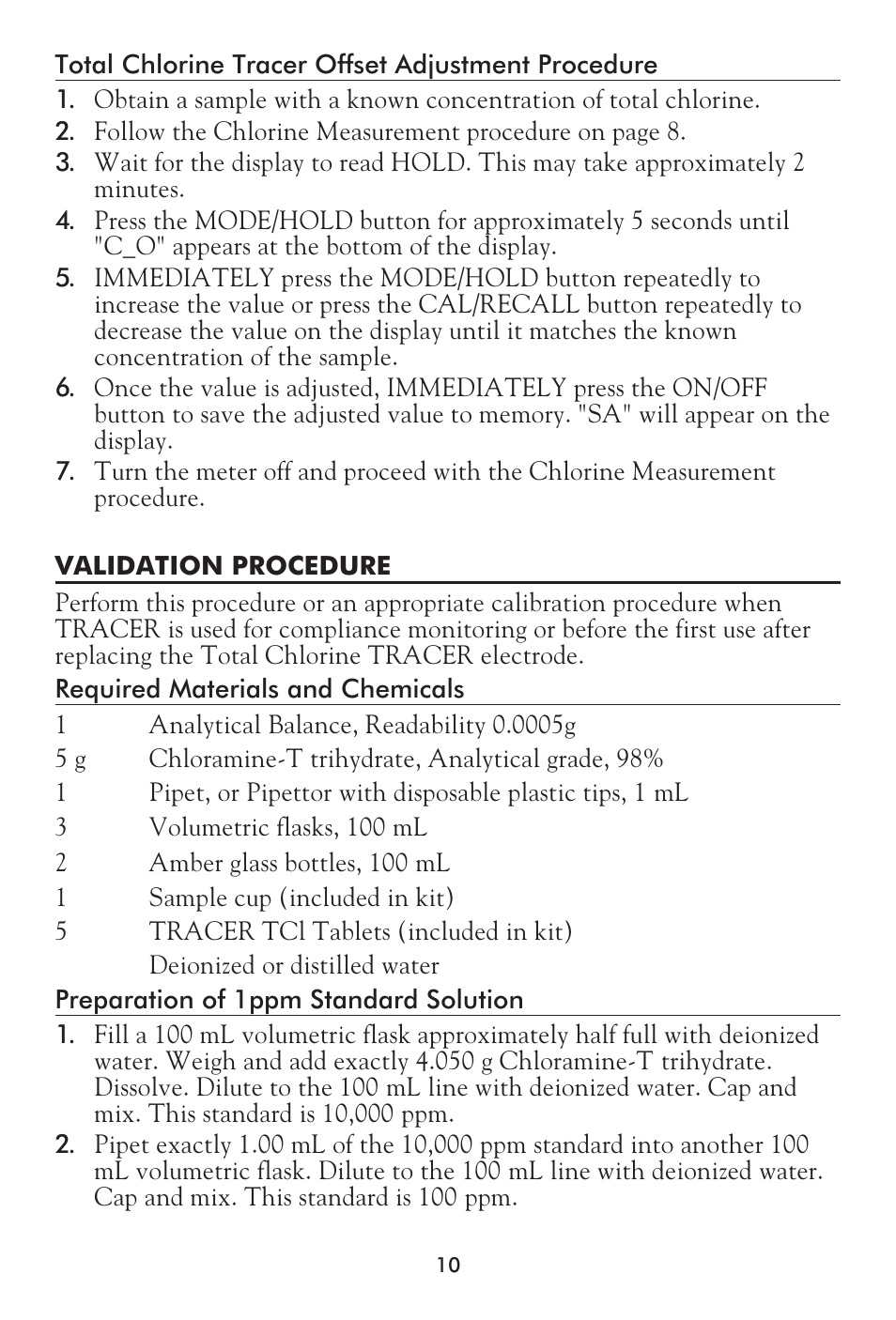 LaMotte Tracer Total Chlorine Meter User Manual | Page 10 / 16