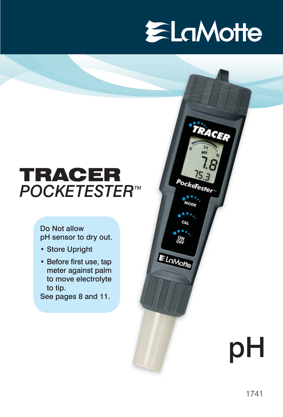 LaMotte Tracer pH Meter User Manual | 16 pages