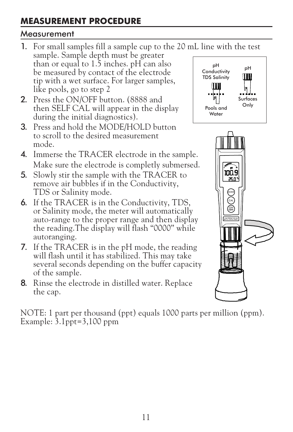 LaMotte Tracer Salt Meter User Manual | Page 11 / 24