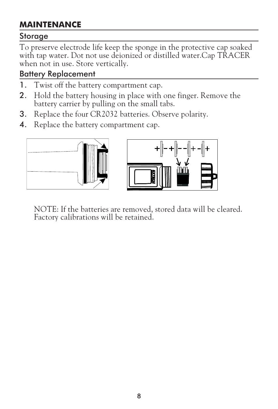 LaMotte Tracer ORP Meter User Manual | Page 8 / 12