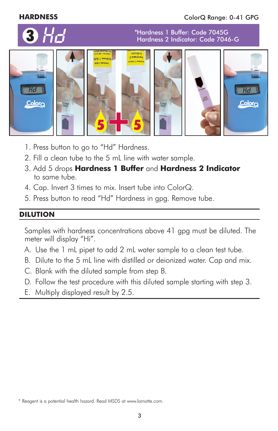 LaMotte ColorQ DW User Manual | Page 3 / 8