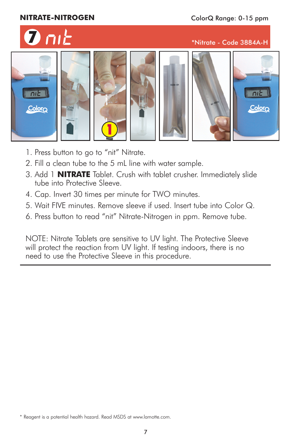 LaMotte ColorQ DW User Manual | Page 7 / 8