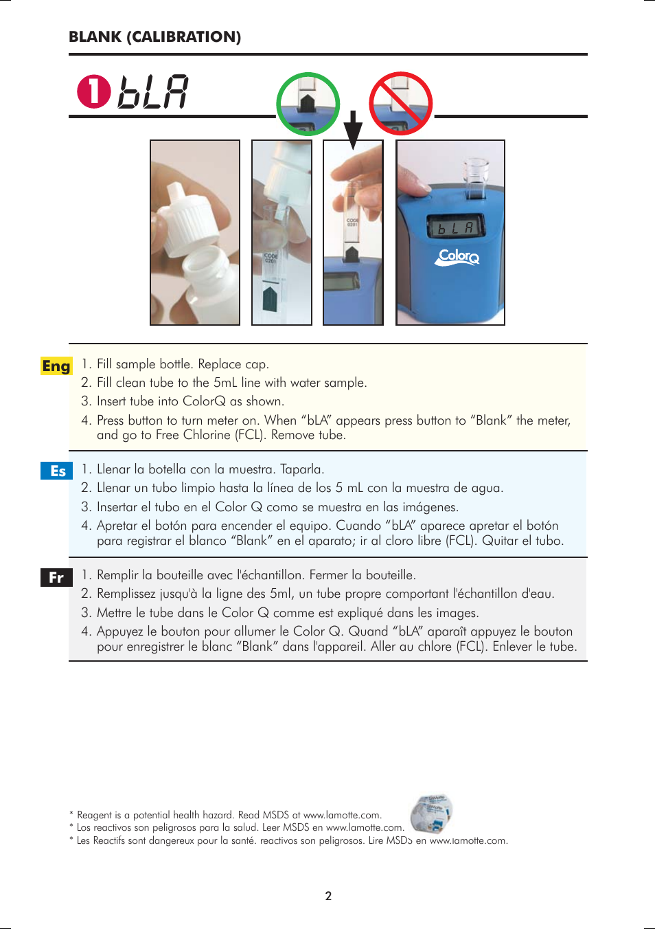 LaMotte ColorQ Pro-11 User Manual | Page 2 / 12