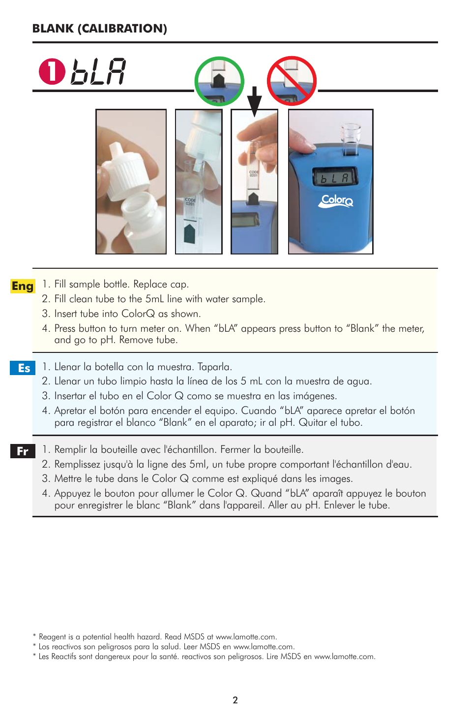 LaMotte ColorQCopper Pool/Spa 5 User Manual | Page 2 / 8