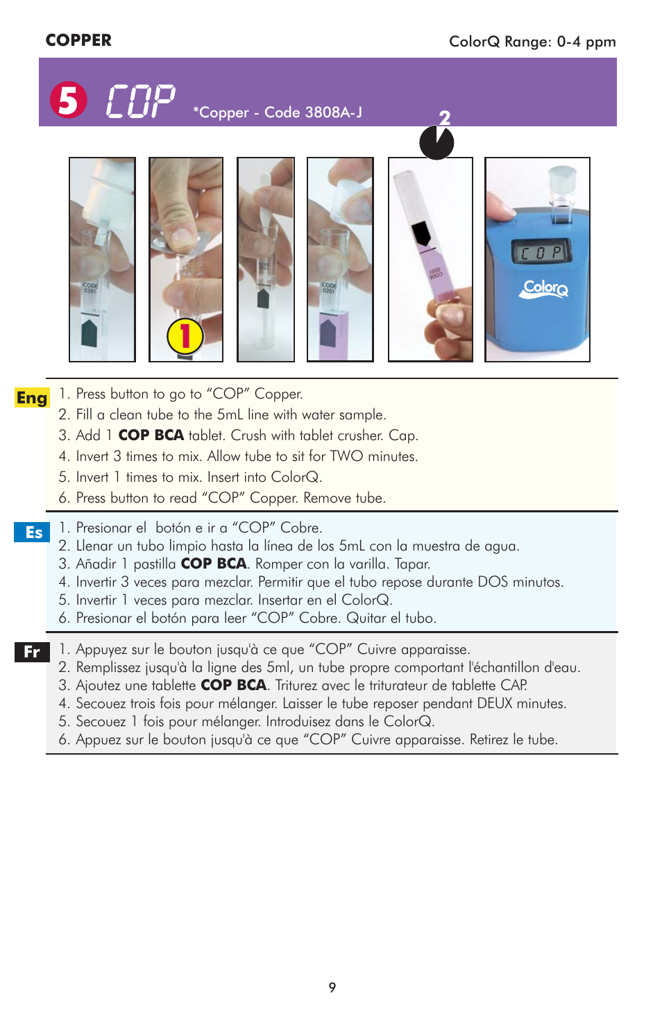 LaMotte ColorQCopper Pool/Spa 5 User Manual | Page 6 / 8