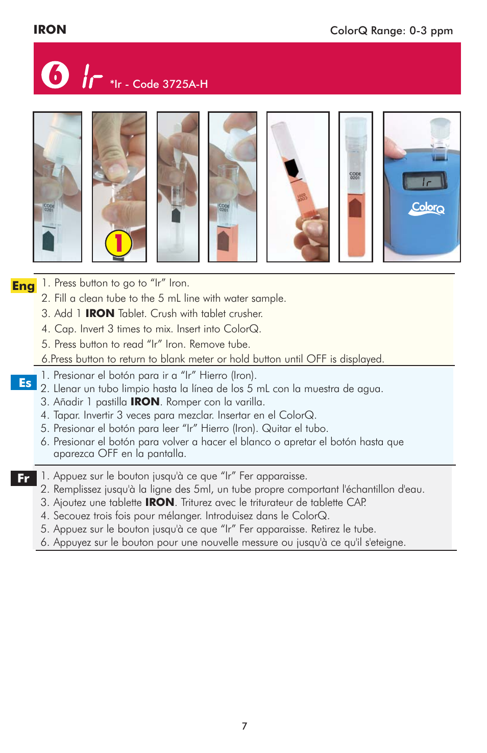 LaMotte ColorQCopper Pool/Spa 5 User Manual | Page 7 / 8